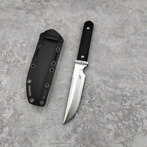NEW CAMPING KNIFE FIXED BLADE G10 HANDLE PERFECT TACTICAL OUTDOOR WITH K... - £70.97 GBP