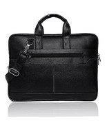 Men&#39;s Black Synthetic Leather Briefcase Best Laptop Messenger Bag Satche... - $881.77 MXN
