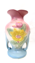 Hull Art Pottery Vase Magnolia Design- USA 2  8 1/2  Pink &amp; Blue Comp. M... - £47.42 GBP