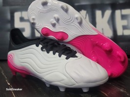 Adidas Copa Sense .1 FG White/Shock Pink Soccer Cleats FX1979 Jr Kid Youth 5.5 - £96.41 GBP