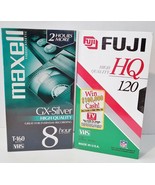Lot of Maxell VHS GX-Silver Tape T-160 8 HR + FUJI HQ T-120 VHS Tape Bot... - £10.94 GBP