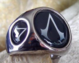 Unique Assassin Creed Warrior Symbol Ring Steel Silver Pin Patch [ N25 Steel] - £39.16 GBP