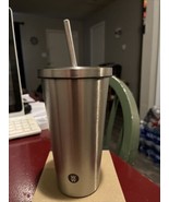 WW Weight Watchers 16oz Stainless Steel Tumbler w/Straw for cold &amp; hot d... - $29.00