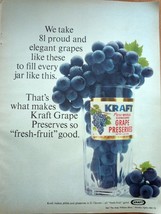 Kraft Concord Grape Preserves Print Magazine Advertisement 1966 - £3.90 GBP