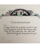 Congratulations Greeting Victorian Card Postcard 1900s Floral PCBG11B - $363.77 MXN