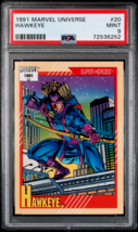 1991 Impel Marvel Universe Series II Super Heroes Hawkeye (1991 BOLD) PSA 9 Mint - £16.83 GBP