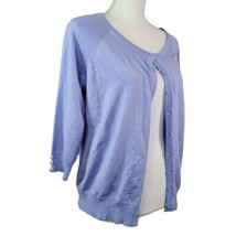 Maurices Cardigan Button Down Up Womens XL New Periwinkle Blue Half Sleeve - £13.99 GBP
