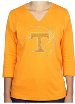 NWT NCAA Tennessee Volunteers Women&#39;s Size 3X Orange V-Neck 3/4 Sleeve Top - £15.49 GBP