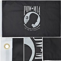 2x3 2'x3' POW MIA You Are Not Forgotten EMBROIDERED 2 double sided Flag USA SHIP - £28.13 GBP
