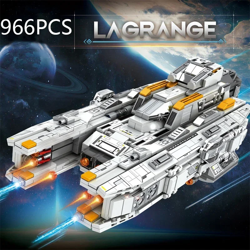 966PCS Space Fighter Building Block Star Battleship Artillery Ship MOC Model - £56.71 GBP