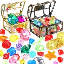 70 Pcs Diving Gem Pool Toys -10 Colorful Big Acrylic Diamond Pool Gem Set With 2 - £26.58 GBP