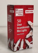 Home Accents 50 Clear Mini Incandescent Light Holiday Christmas Decoration - $9.89