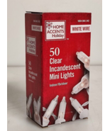 Home Accents 50 Clear Mini Incandescent Light Holiday Christmas Decoration - £7.77 GBP
