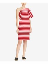 Lauren Ralph Lauren Womens One Shoulder Red Stripe Cotton Casual Dress Sz XS$125 - £15.98 GBP