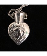 Vintage Silver Tone Greco Roman, Egyptian womans profile heart Vase Neck... - £13.19 GBP