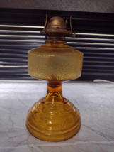 Vintage Amber Dorset Div. Thomaston Ct P&amp;A Oil Lamp, No Chimney  - £66.49 GBP