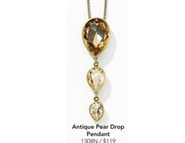 Touchstone Crystal by Swarovski 1308N Antique Pear Drop Necklace BNIB - £47.18 GBP