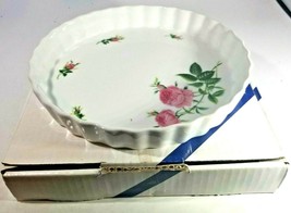 Oneida Hospitality Oval Rose Pattern Trim Porcelain Plate Serving Tray 9.5"X1.5" - £20.50 GBP