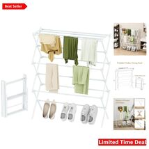 Deluxe Foldable 3-Tier Drying Rack - Portable &amp; Anti-Rust Clothes Organizer - $54.40