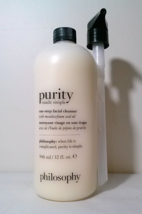 Philosophy PURITY Made Simple One Step Facial Cleanser face pump bottle 32 oz - £39.12 GBP