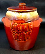 McCoy Pottery Brown Drip Glaze Cookie Jar With Lid #7024 Vintage Farmhou... - £31.65 GBP