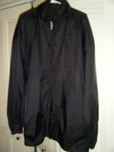 B &amp; C Sirocco Black  Wind-breaker Jacket waterproof nylon hooded Size 3X... - £17.77 GBP