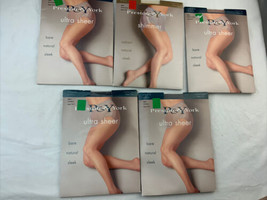Lot of Five NEW Pantyhose Preston &amp; York Ultra Sheer Size 1 Control Top - £31.84 GBP