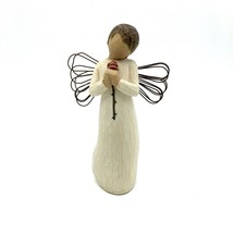 WILLOW TREE "Loving Angel" figurine - flower rose Demdaco 2002 Susan Lordi 5" - $13.00