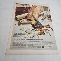 Weldwood Paneling Wallpaper Tools Mess US Plywood Vintage Print Ad 1968 - $10.98