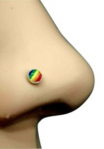 925 Silver Gay Pride Nose Stud Rainbow LGBTQIA 22g (0.6 mm) L Bendable Piercing - £6.77 GBP