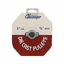 Chicago Die Cast 5 in. Dia. Zinc Single V Grooved Pulley - £30.99 GBP