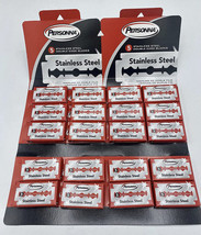 Personna Red Chrome Double Edge Stainless Steel 100 Blades 20 BOXES OF 5... - $25.99