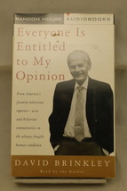 Everyone Is Entitled To My Opinion By David Brinkley1996 Abridged Audiob... - £4.90 GBP