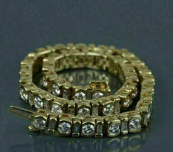 10.60CT Round Cut Diamond 14K Yellow Gold Finish Men&#39;s Tennis Bracelet For Gift - £149.78 GBP