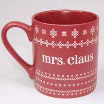 Mrs. Claus Coffee Mug Tea Cup Stoneware Mug Threshold Christmas Holiday Red - $10.94