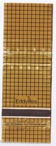 Matchbook Cover Eddylites Mustard Yellow Check - $0.71