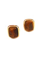 Gold Filled Tiger Eye Cameo of Roman / Greek Warrior Cufflinks by Correct - £51.43 GBP