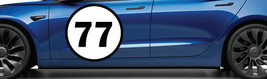 2x 2Color Custom Racing Number Circle Decal Auto Car Race Sport Sticker  - $9.89+