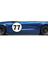 2x 2Color Custom Racing Number Circle Decal Auto Car Race Sport Sticker  - $13.46 CAD+