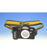 Nikon N5005 35mm SLR AF Film Camera Body &amp; Yellow Nikon Strap Perfectly ... - £99.05 GBP