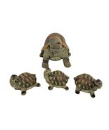 Set of 4 Turtles Tortoise Resin Decoration Tall 1 1/2 &amp; 3&quot; Tall Home &amp; G... - $12.95
