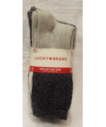 Lucky Brand Super Soft Boot Socks (6 pair) Charcoal/Gray  Women&#39;s Size 5... - $13.10