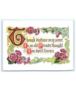 Early 20th Century Floral Friendship Ornate Postcard - $5.95