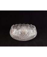 ABP Antique Brilliant Cut Crystal STRAWBERRY DIAMOND &amp; FAN Cupped 8&quot; Bowl - £67.42 GBP