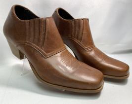 Durango Women’s Brown Western Leather Bootie Shoes Size 9 Medium - £34.06 GBP