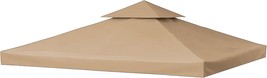 10X10 Ft Replacement Top Canopy Roof Cover With Double Tiers (Khaki). - £47.74 GBP