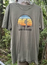 Life Is Good Paths in Life Dirt Camp Hiking T-shirt M Adult Unisex Tee O... - £14.63 GBP