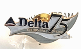 Delta Airlines 75th Anniversary Pin 2004 Celebrating 75 Years Aviation C... - $12.99