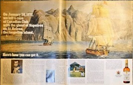 CANADIAN CLUB WHISKY-Ghost of Napoleon-Ships-2 Ads-1971 Vintage Print Ad - $257.14 MXN