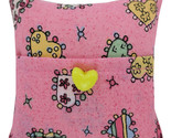 Pink tooth fairy pillow  heart print fabric  yellow heart button trim  3  thumb155 crop